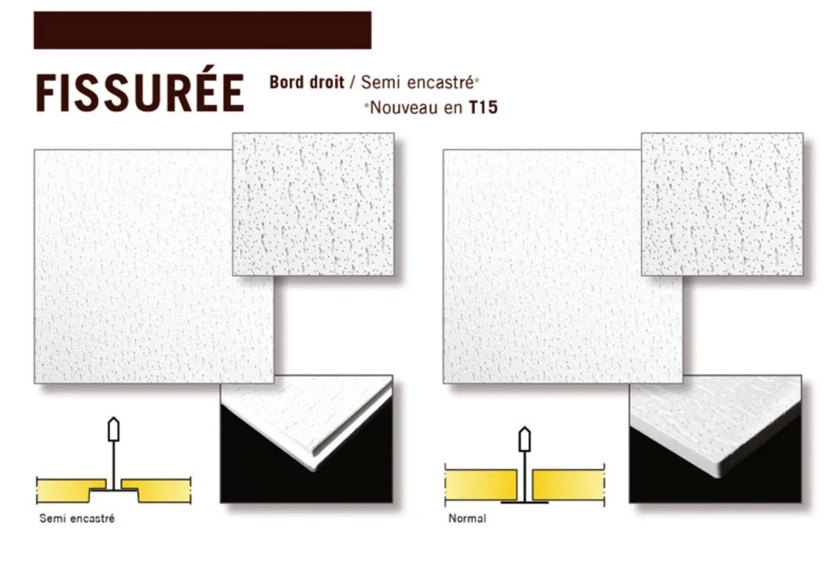 Dalle de faux plafond en plâtre