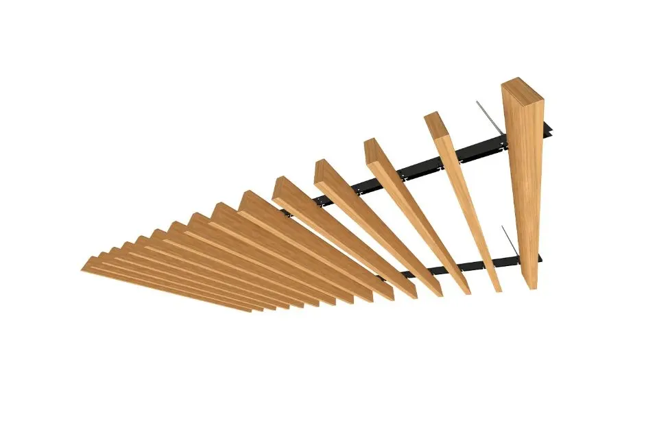 Lames métalliques de plafond