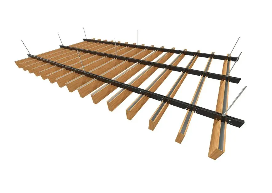 Lames métalliques de plafond