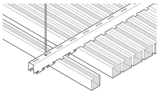 Lames métalliques de plafond