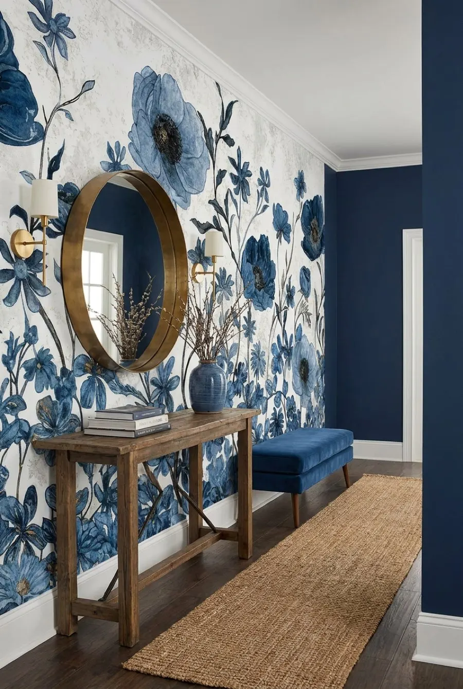 Éclat floral bleu