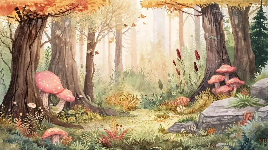 Les champignons fantastiques - Panoramique automnal