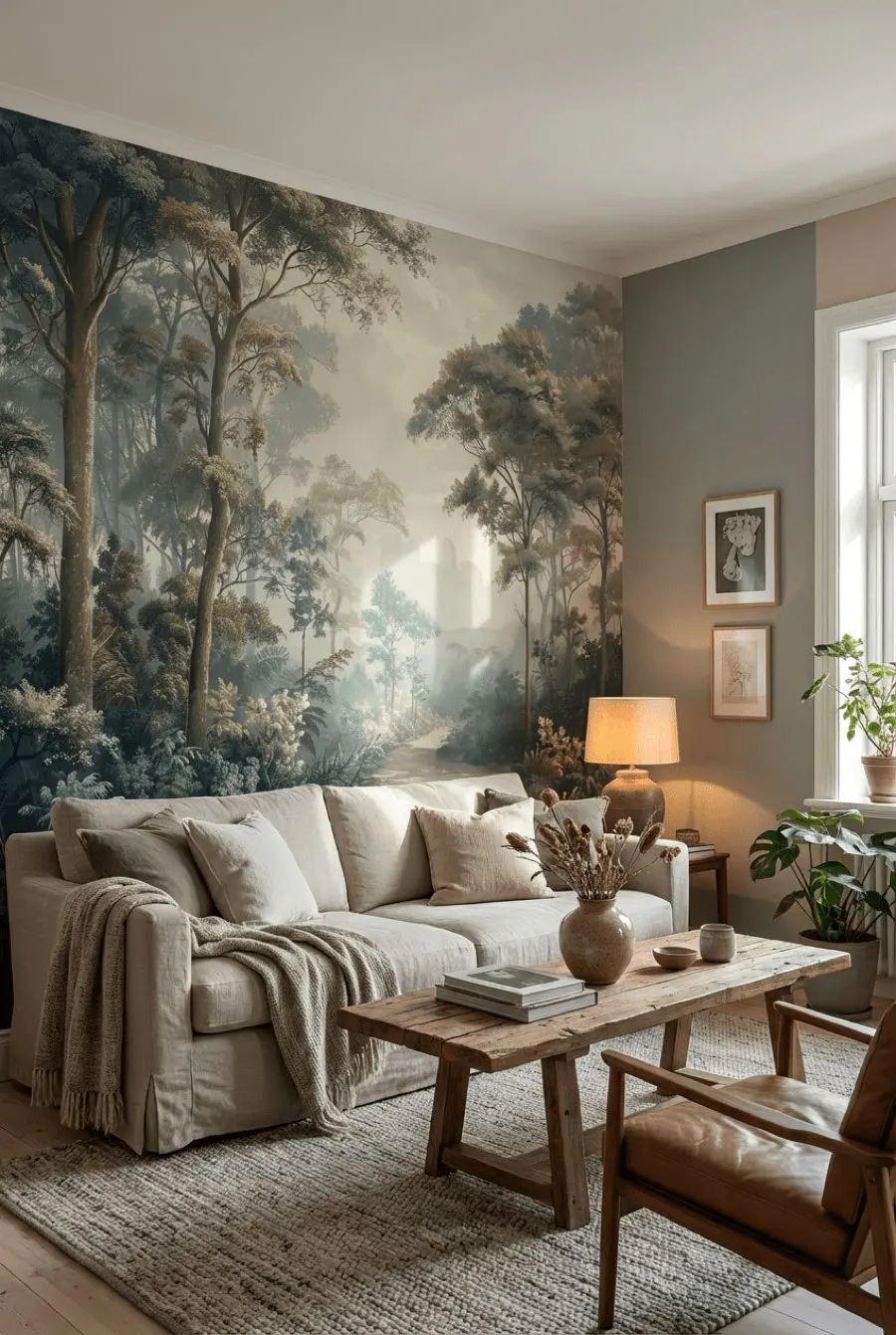 Paysage Forestier Brumeux