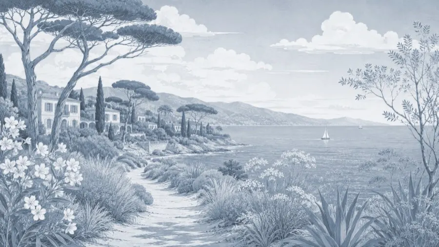 Riviera Méditerranéenne en bleu